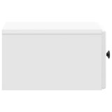 Wall-Mounted Bedside Cabinet with Drawer 2 pcs High Gloss White 899114