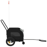 Pet Bike Trailer Grey and Black 54.5 x 120 x 161 cm 93846