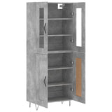 Highboard Concrete Grey 69.5x34x180 cm Engineered Wood 3198373