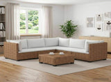 6 pcs Rattan Lounge Set with Cushions GENDT Natural Rattan 3429852