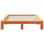 Bed Frame without Mattress Wax Brown 150x200 cm King Size Solid Wood Pine 3308737