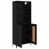 Highboard 2 pcs Black oak Engineered Wood 3403591