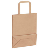 Paper Bags 250 pcs with Handles Brown 18x8x22 cm 4101810