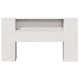 Headboard with Storage White 120 cm Solid Wood Pine 855637