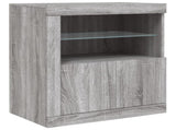 Sideboard with LED Lights Grey Sonoma 283x37x67 cm 3209021