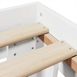 Bed Frame without Mattress White 140x200 cm Solid Wood Pine 855356