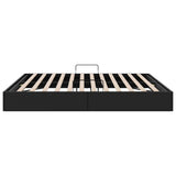 Storage Bed with Storage Black 193 x 203 cm Faux leather 3369976
