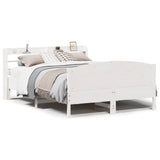 Bed Frame without Mattress White 120x200 cm Solid Wood Pine 3306970