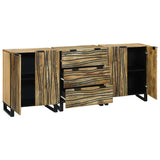 Bathroom Furniture Set with Drawer 3 pcs Brown 180 x 33 x 75 cm 3310041