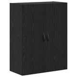 Highboard 2 pcs Black Oak Engineered Wood and Glass 3403167