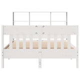 Bed Frame without Mattress White 140x190 cm Solid Wood Pine 3323234