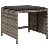 13 Piece Garden Dining Set with Cushions Grey Poly Rattan 3211160