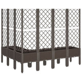 Garden Planter with Trellis Brown 160x120x142 cm PP 367940