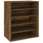 ZNTS Shoe Cabinet Smoked Oak 60x35x70 cm Engineered Wood 816014