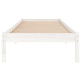 810003 Bed Frame without Mattress White Solid Wood 90x200 cm