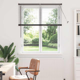 Venetian Blinds Height Adjustable Black 130 x 120 cm Aluminium 42006126