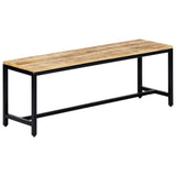 Dining Bench 120 cm Solid Rough Mango Wood 247814