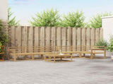 Outdoor Sofa Set 7 pcs White 79 x 79 x 37 cm Solid Acacia Wood 3386538