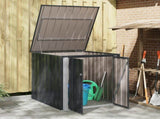 Garden Storage Box Black 101.5 x 107 x 100 cm Steel 42011281