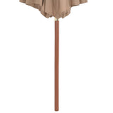 Garden Parasol with Wooden Pole 300 cm Taupe 44496