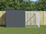 Dog House with Run Anthracite 214x253x181 cm Galvanised Steel 3189119