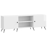 TV Cabinet High Gloss White 150 x 31 x 50 cm Engineered Wood 895609