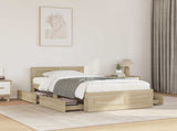 Bed Frame with Headboard Sonoma Oak 80 x 200 cm Engineered Wood 3429678