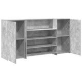 Reception Desk Concrete Grey 200x50x103,5 cm Engineered Wood 3324181