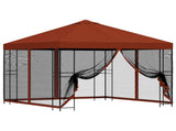 Garden Gazebo with Sidewalls 3 x 3 m Terracotta 900340