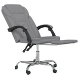 Reclining Office Chair Light Grey Fabric 349809