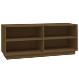 Shoe Cabinet Honey Brown 110x34x45 cm Solid Wood Pine 813543