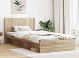 Bed Frame with Storage and Headboard Sonoma Oak 75 x 190 cm 3413911