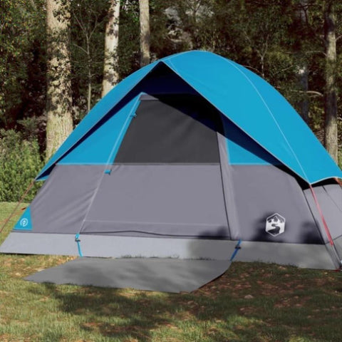 ZNTS Camping Tent Dome 3-Person Blue Waterproof 94696