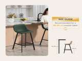 Bar Stools Set of 2, PU Leather Dining Stools with Backrest, Footrest, for Kitchen, Counter, T3398P423528