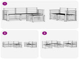 Outdoor Sofa Set 6 pcs White Solid Acacia Wood 3391404