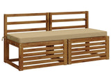 2-Piece Bench Cushions SOEST 2 pcs 100% Polyester Beige 949687