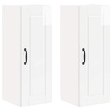 Wall Cabinet PORTO 2 pcs High Gloss White 30 x 31 x 80 cm 885364