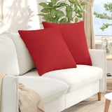 Sofa Pillows 2 pcs Red 80 x 80 cm Fabric 42014052