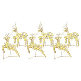 LED Reindeers with 180 LEDs 6 pcs Gold PET 3399385