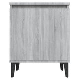 Bed Cabinets with Metal Legs Grey Sonoma 40x30x50 cm 813119
