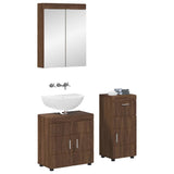 Bathroom Furniture Set TULUM 3 pcs Brown Oak 60 x 34 x 63 cm 3398031