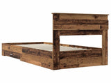 Bed Frame with Headboard Old Wood 90 x 190 cm Engineered Wood 3410033