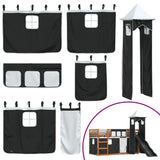 Bunk Bed without Mattress with Slide White and Black 90x200 cm 3284194