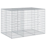 Gabion Basket with Cover 150x100x100 cm Galvanised Iron 3295191