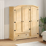 Wardrobe "Corona" 151,5x52x170 cm Solid Wood Pine 4005663