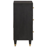 Sideboard with Drawer Black 40 x 33 x 75 cm Solid Mango Wood 4018831