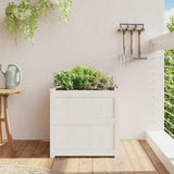Garden Planter White 60x60x60 cm Solid Wood Pine 837426