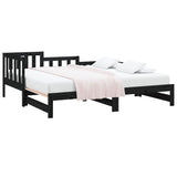Pull-out Day Bed without Mattress Black 2x cm 820750