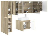Bathroom Cabinet Set 5 pcs Sonoma Oak Engineered Wood 3407329