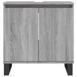 3 Piece Bathroom Cabinet Set Grey Sonoma Engineered Wood 3187803